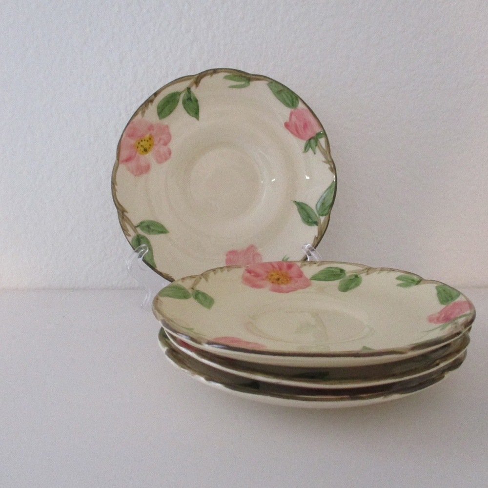 LAST CALL! Set of 4 Franciscan Desert Rose Saucers
